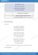 Đề thi học kì 1 Văn 10 Kết nối tri thức - Đề số 7